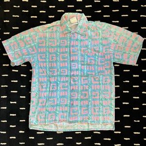 Vintage Men’s Surf Gear 90s Pattern Shirt — Saved by the Bell!